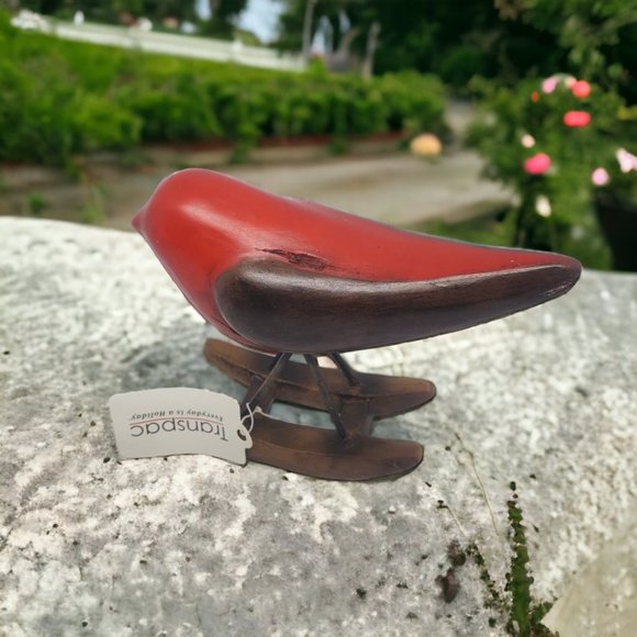 Resin Rocking Bird by Transpac - Cardinal, Scarlet Tanager, House Finch NWT - Picture 6 of 8